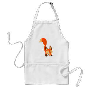 Delantal El Personalizado inquisitivo y gracioso Fox Apron