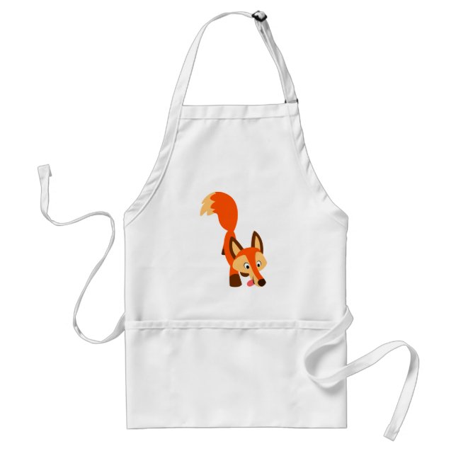 Delantal El Personalizado inquisitivo y gracioso Fox Apron (Frente)
