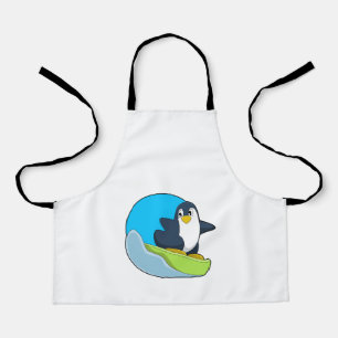 Delantal El pingüino como snowboard con Sonowboard.PNG