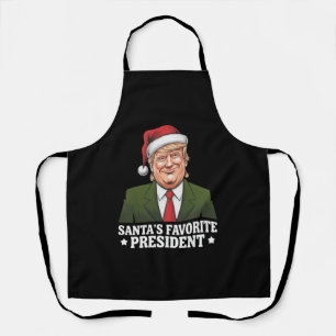 Delantal El presidente favorito de Santa divertido Trump Na