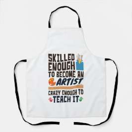 Delantal El profesor de arte es gracioso y loco