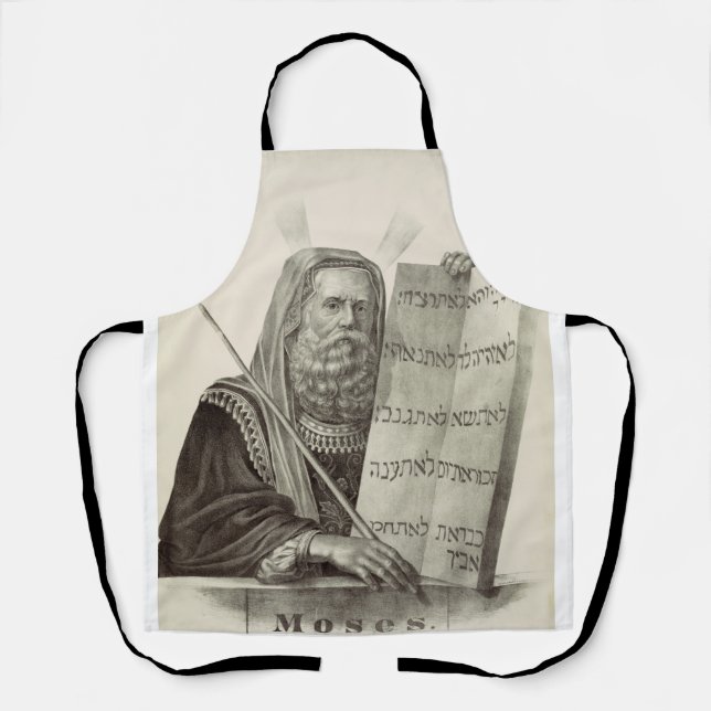 Delantal El profeta Moisés con los comprimidos de la ley (Anverso)