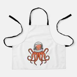 Delantal El pulpo como astronauta