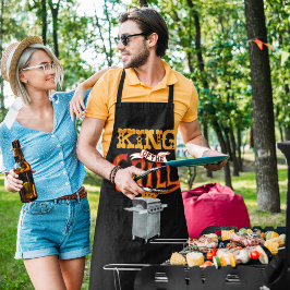Delantal El rey del gráfico de la parrilla