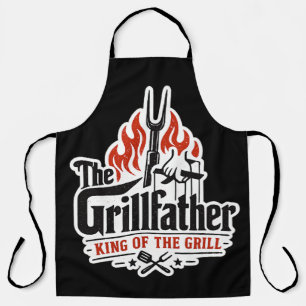 Delantal El Rey Grillfather del Asador Regalo del Día del P
