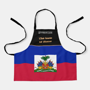 Delantal El sabor de casa y la bandera haitiana, Haití/coci