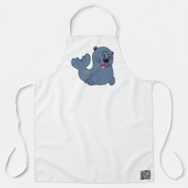 Delantal El Sello de Tela En Zazzle Personaje Logo Mascota