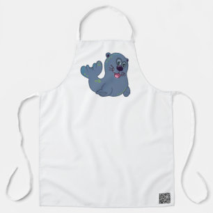 Delantal El Sello de Tela En Zazzle Personaje Logo Mascota