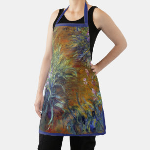 Delantal El sendero entre los iris de Claude Monet