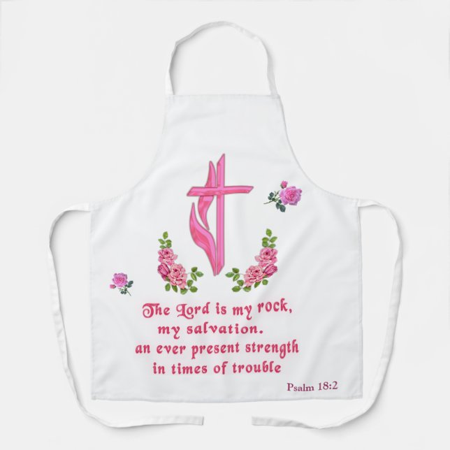 Delantal El Señor es mi roca (Anverso)