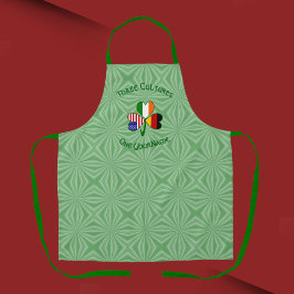 Delantal El Shamrock americano italiano personalizado