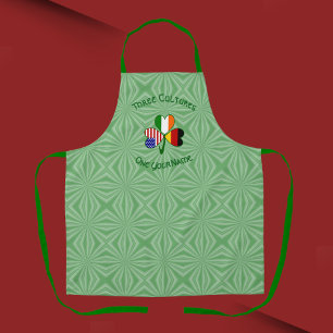 Delantal El Shamrock americano italiano personalizado