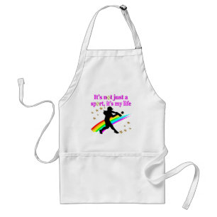 DELANTAL  EL SOFTBOL ROSA BONITO ES EL DISEÑO DE MI VIDA