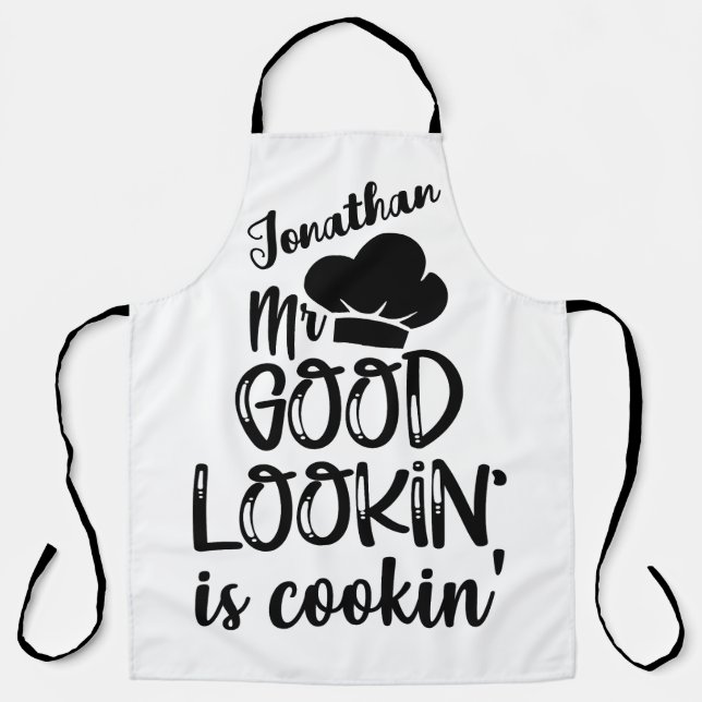 Delantal El Sr. Good Lookin es Cookin (Anverso)