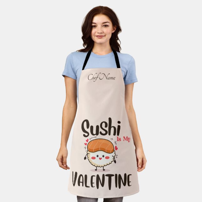 Delantal El Sushi Es Mi Valentín (Gastado)