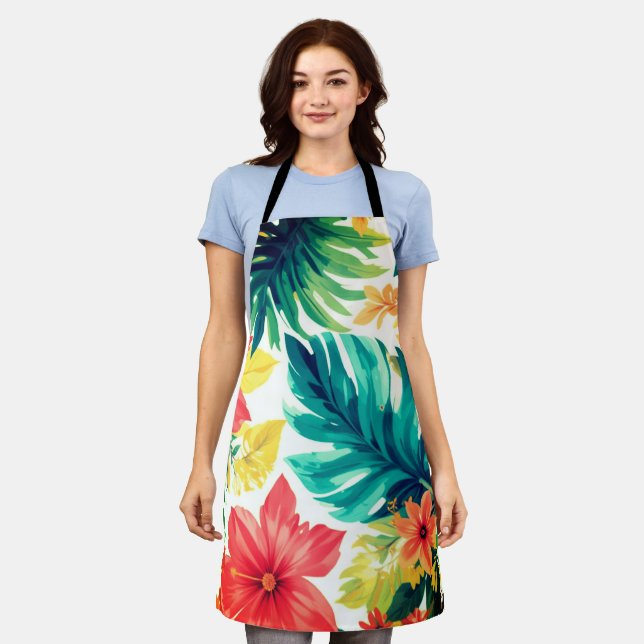 Delantal El tiempo de verano florece (Gastado)