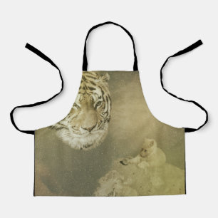 Delantal El Tigre Y El Gatito, Los Niños Impresión Completa