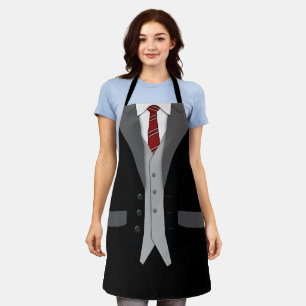 Delantal El traje negro es el juego rojo