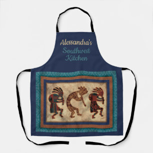Delantal El trío de Kokopelli personalizado