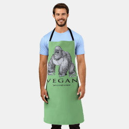 Delantal El vegan gorilla tiene suficiente gracia proteica