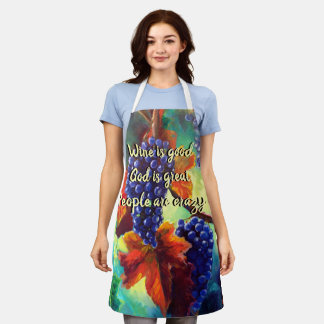 Delantal El vino es bueno