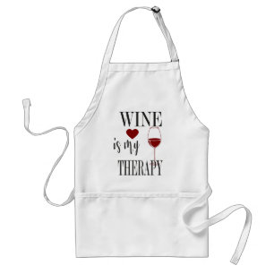 Delantal El Vino Es Mi Apron Terapéutico