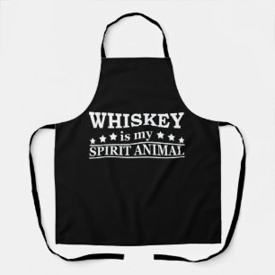 Delantal El whisky es mi animal espiritual divertidos dicho