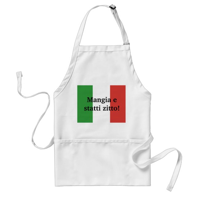 Delantal El zitto del statti de Mangia e - cerrado y come (Frente)