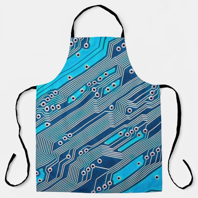 Delantal Electronic circuit board close up. circuit,board,b (Anverso)