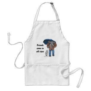 Delantal Elefante Caminando perros Apron artístico fantasía