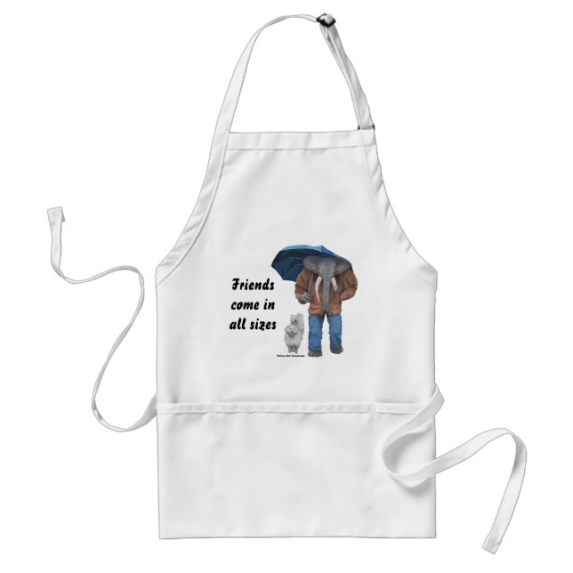 Delantal Elefante Caminando perros Apron artístico fantasía (Frente)