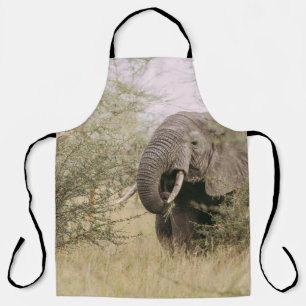 DELANTAL ELEFANTE COMIENDO UN ÁRBOL
