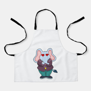 Delantal Elefante como maduro con traje. PNG