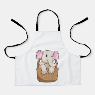 Delantal Elefante con cesta