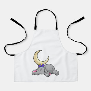 Delantal Elefante con luna