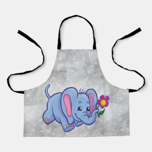 Delantal Elefante de dibujos animados lindo