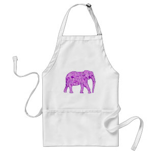 Delantal elefante de flores - ametismo morado