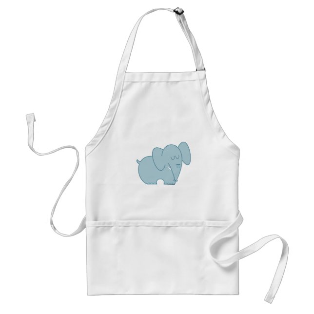 Delantal Elefante dulce (azul) (Frente)