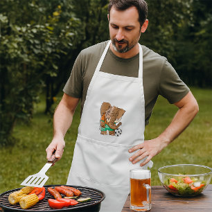 Delantal Elefante Jugador de Fútbol Divertido animal deport