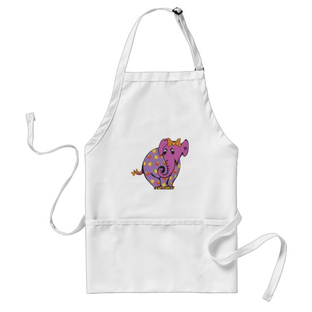 Delantal elefante morado (Frente)