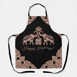 Delantal Elefante tailandés feliz regalo de vacaciones rosa