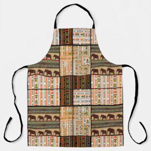 Delantal Elefantes africanos de patchwork: Textura fundamen