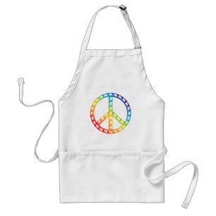 Delantal Elefantes y símbolo de la paz