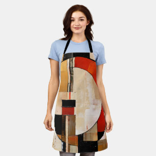 Delantal Elegancia celestial: exploración abstracta en Beig