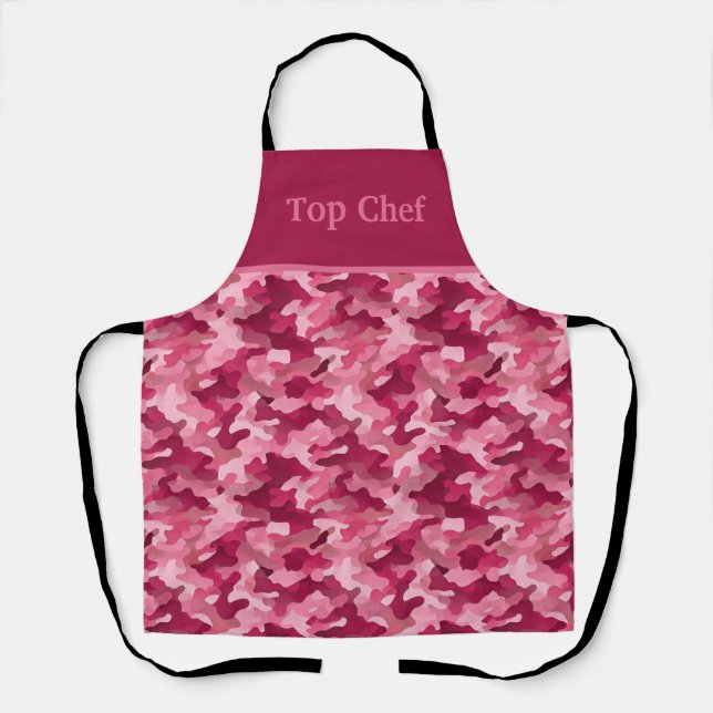 Delantal Elegancia de camo de fusión rosa (Anverso)