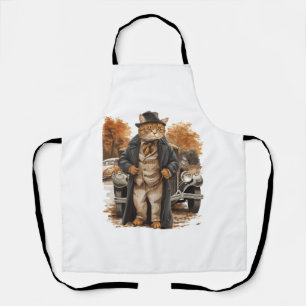 Delantal Elegancia de gato vintage