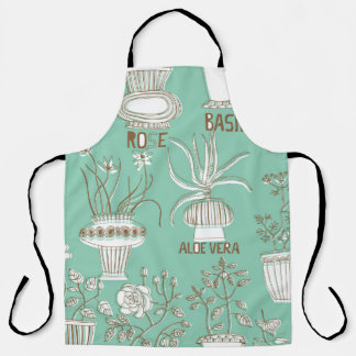 Delantal Elegancia Floral: Un Patrón Impermeable.