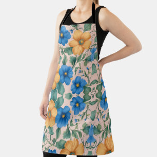 Delantal Elegancia floreciente: Apron de diseño floral