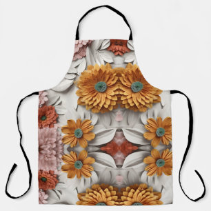 Delantal Elegancia floreciente: Apron de diseño floral