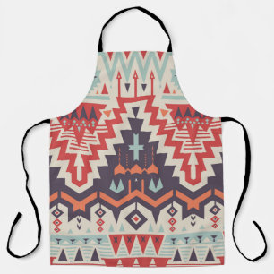 Delantal Elegancia tribal: impresión étnica geométrica
